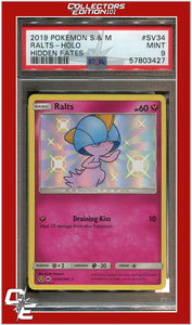 Hidden Fates SV34 Ralts Holo PSA 9