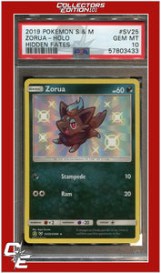 Hidden Fates SV25 Zorua Holo PSA 10