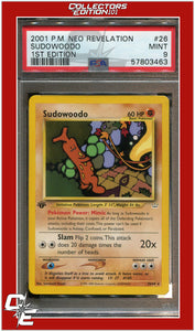 Neo Revelation 1st Edition 26 Sudowoodo PSA 9