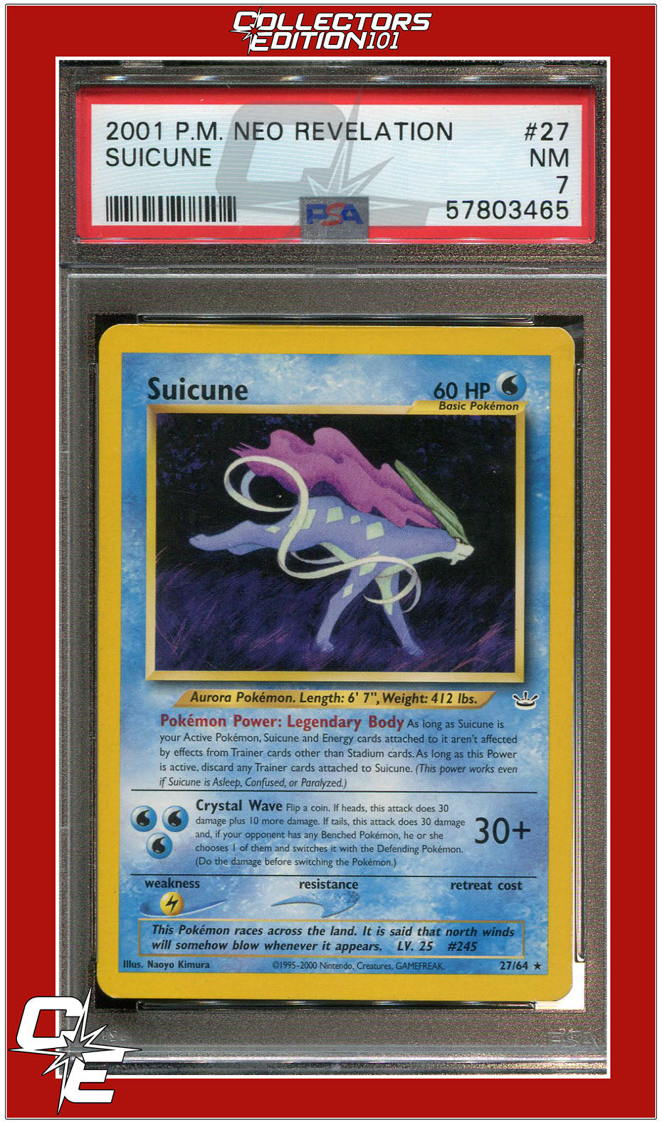 Neo Revelation 27 Suicune PSA 7