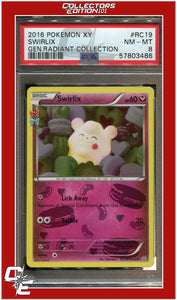 Generations Radiant Collection RC19 Swirlix PSA 8