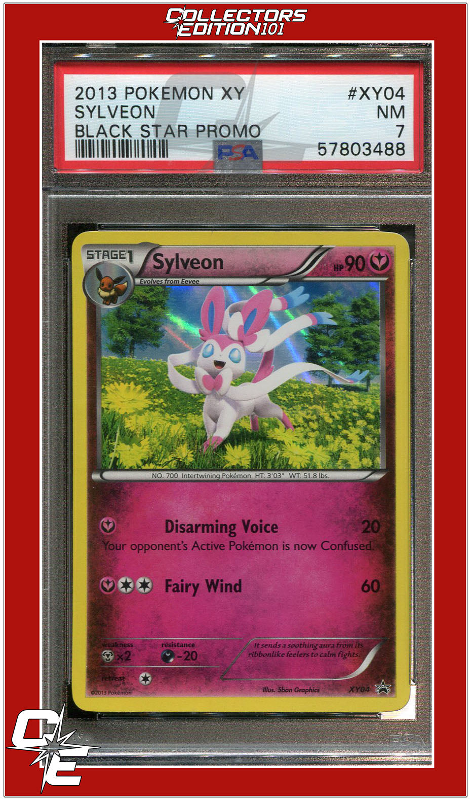 XY Black Star Promo XY04 Sylveon PSA 7