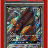 Sun & Moon 144 Full Art Tauros GX PSA 8