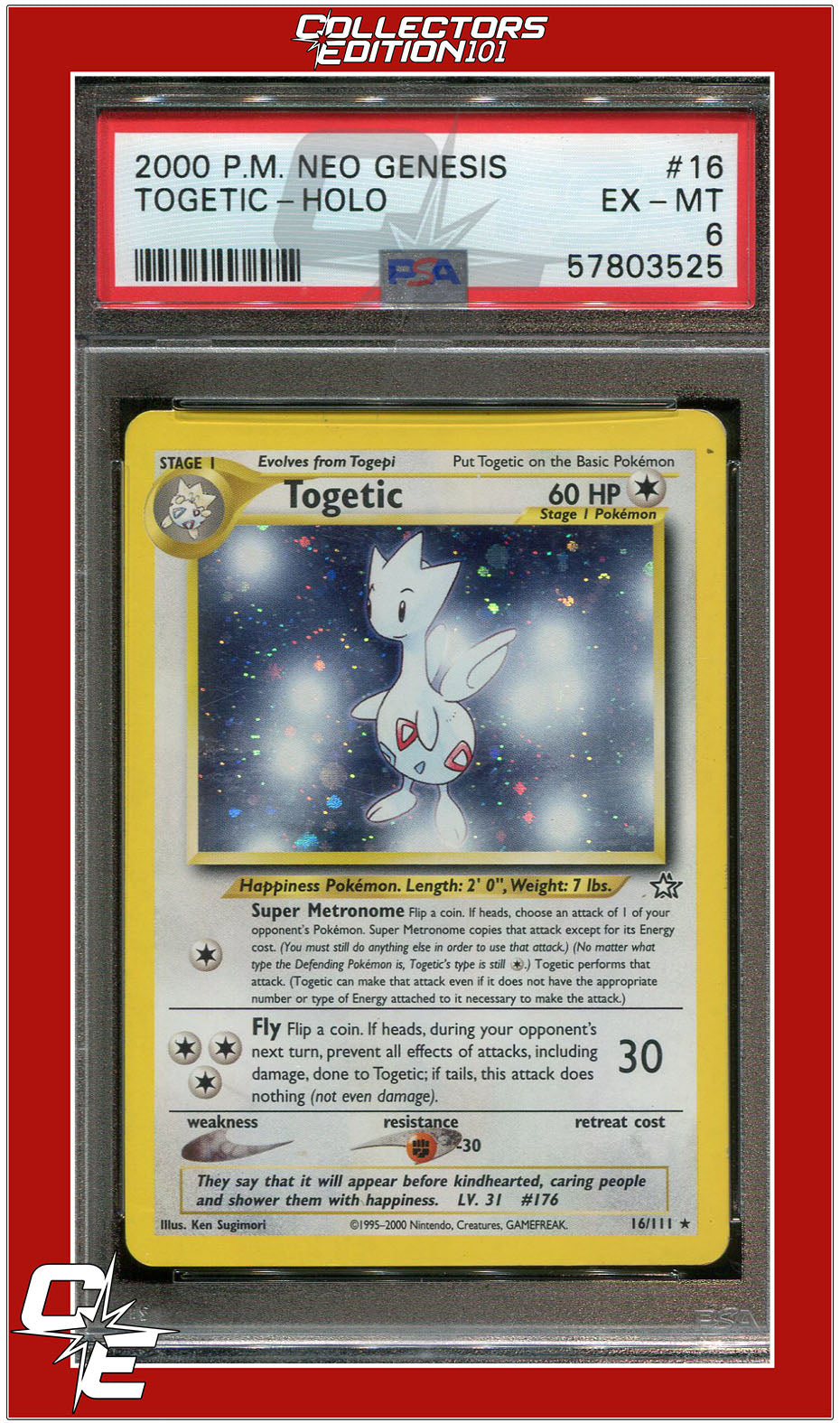 Neo Genesis 16 Togetic Holo PSA 6