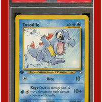 Neo Genesis 1st Edition 80 Totodile PSA 8