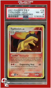 Mysterious Treasures 16 Typhlosion Holo PSA 8