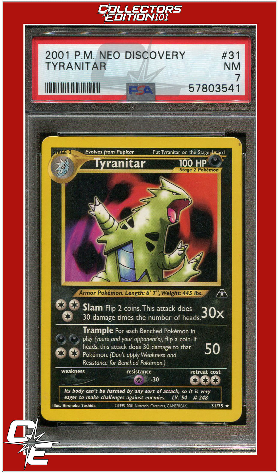 Neo Discovery 31 Tyranitar PSA 7