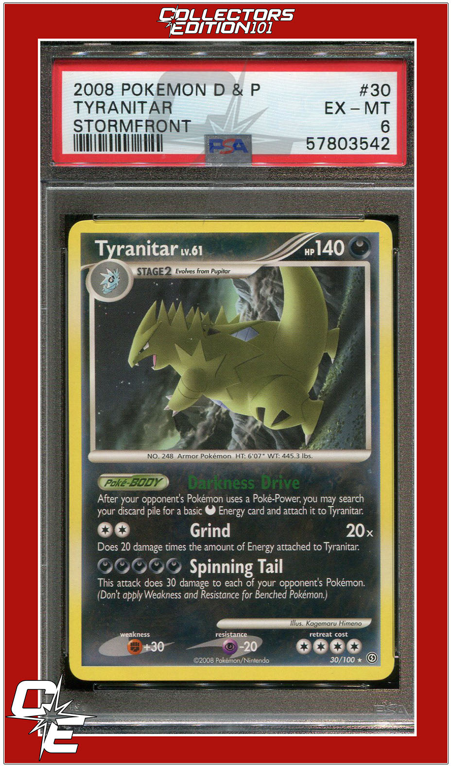 Stormfront 30 Tyranitar PSA 6