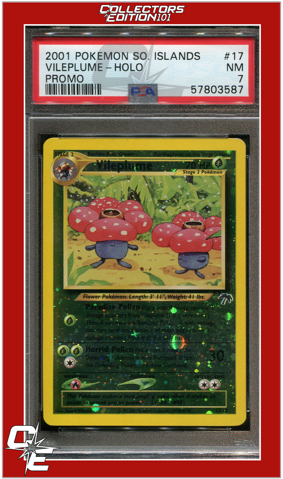 Southern Islands Promo 17 Vileplume Holo PSA 7