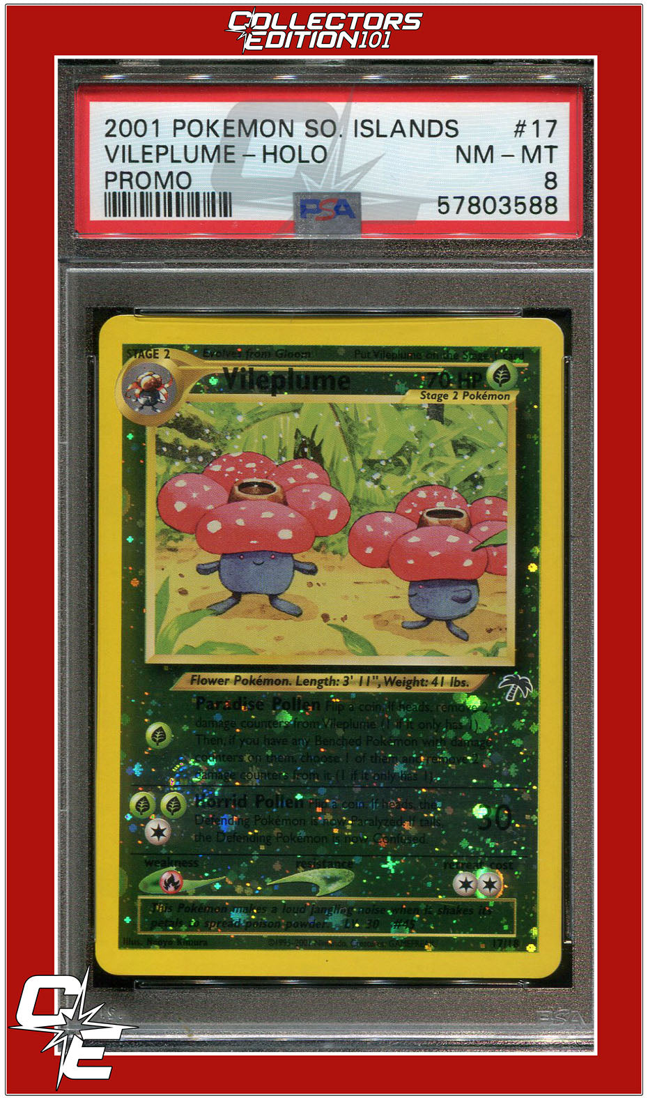 Southern Islands Promo 17 Vileplume Holo PSA 8