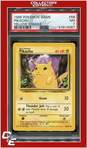 Base Set 58 Pikachu Yellow Cheeks PSA 7