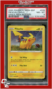 SWSH Black Star Promo 039 Pikachu Holo PSA 8