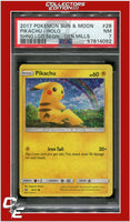 Shining Legends 28 Pikachu Holo Sequin PSA 7
