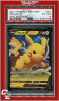 SWSH Black Star Promo 061 Pikachu V Pikachu V Box PSA 6
