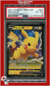 SWSH Black Star Promo 061 Pikachu V Pikachu V Box PSA 6