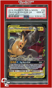 Team Up 33 Pikachu & Zekrom GX PSA 10