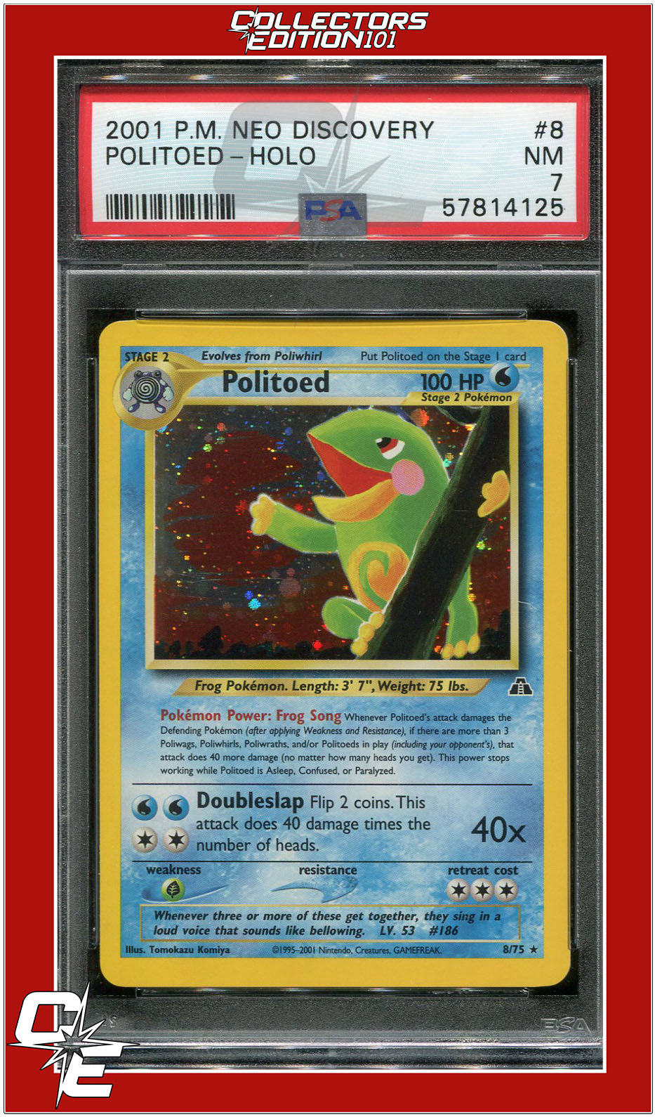 Neo Discovery 8 Politoed Holo PSA 7