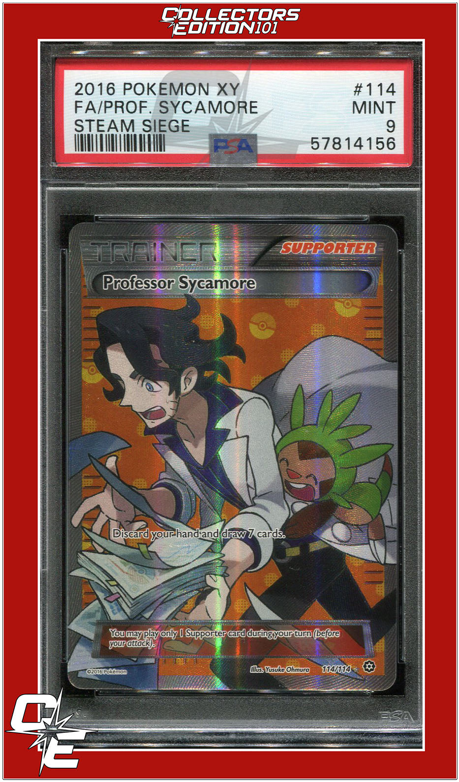 Steam Siege 114 Full Art Professor Sycamore PSA 9