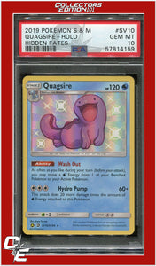 Hidden Fates SV10 Quagsire Holo PSA 10