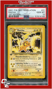 Neo Revelation 1st Edition 21 Raichu PSA 10