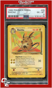 Fossil 29 Raichu PSA 6