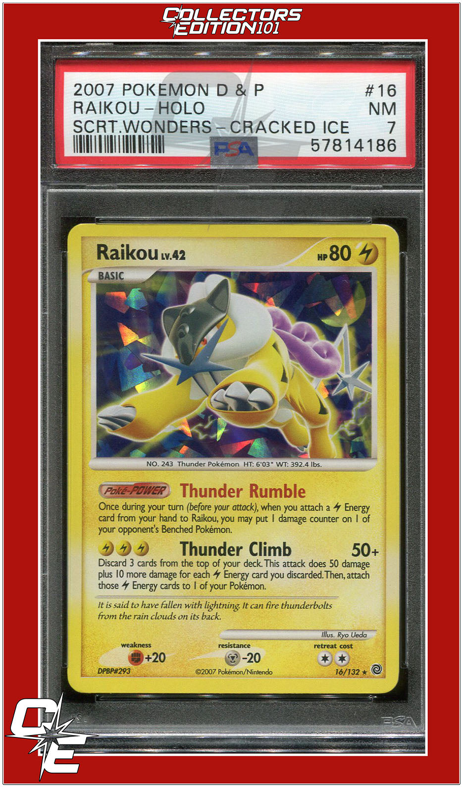 Pokemon Raikou deals Cracked Ice Holo Lost Thunder PSA 10