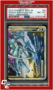 Unleashed 93 Raikou & Suicune Legend Holo PSA 8