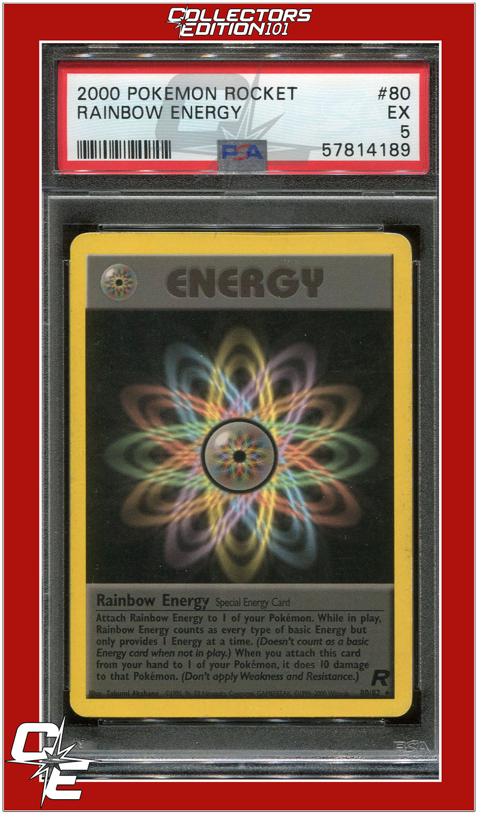 Team Rocket 80 Rainbow Energy PSA 5