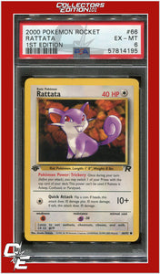 Team Rocket 66 Rattata 1st Edition PSA 6