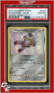 Hidden Fates SV27 Magnemite Holo PSA 10