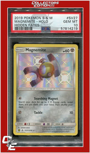 Hidden Fates SV27 Magnemite Holo PSA 10