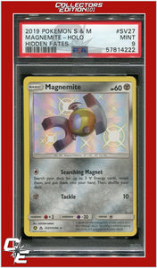 Hidden Fates SV27 Magnemite Holo PSA 9