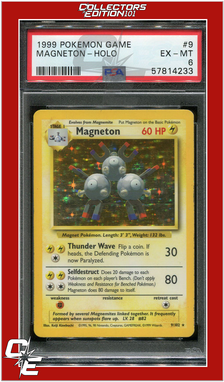 Base Set 9 Magneton Holo PSA 6