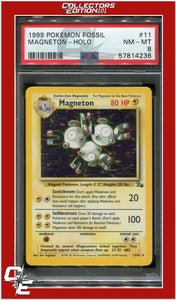 Fossil 11 Magneton Holo PSA 8