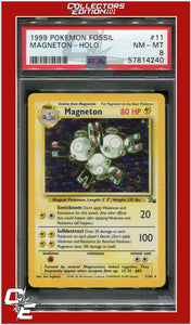 Fossil 11 Magneton Holo PSA 8