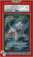 Cosmic Eclipse 219 Full Art Alolan Persian GX PSA 9
