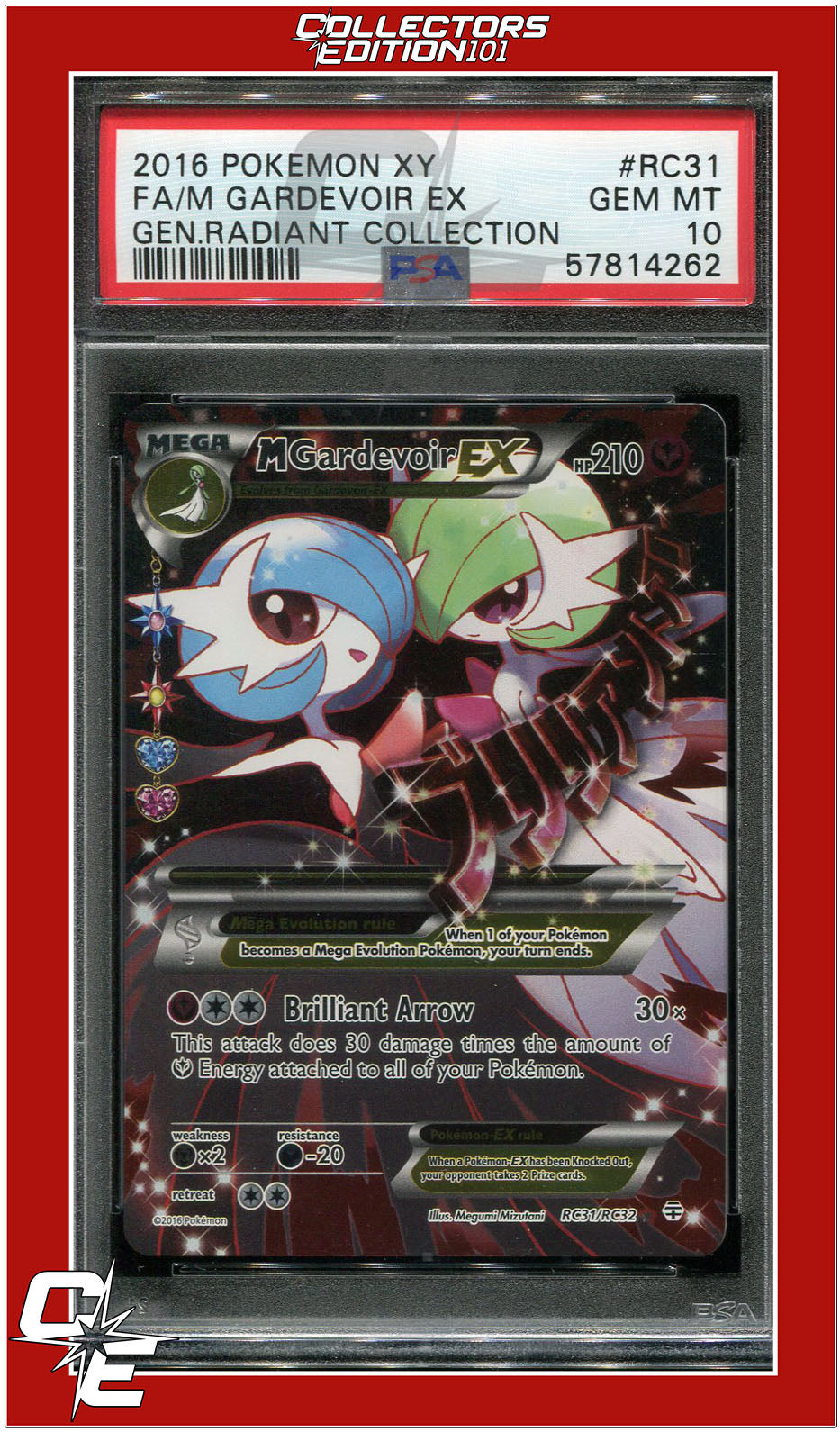 Generations Radiant Collection RC31 Full Art M Gardevoir EX PSA 10