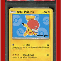 SM Black Star Promo SM114 Ash's Pikachu I Choose You! PSA 9