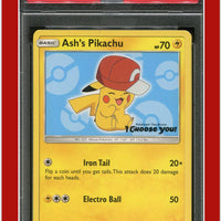 SM Black Star Promo SM113 Ash's Pikachu I Choose You! PSA 8