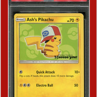 SM Black Star Promo SM112 Ash's Pikachu I Choose You! PSA 8