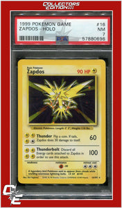 Base Set 16 Zapdos Holo PSA 7