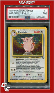 Jungle 1 Clefable Holo PSA 7