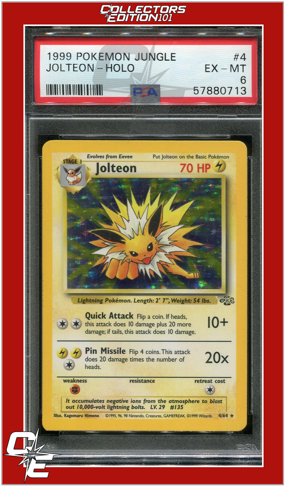 Jungle 4 Jolteon Holo PSA 6