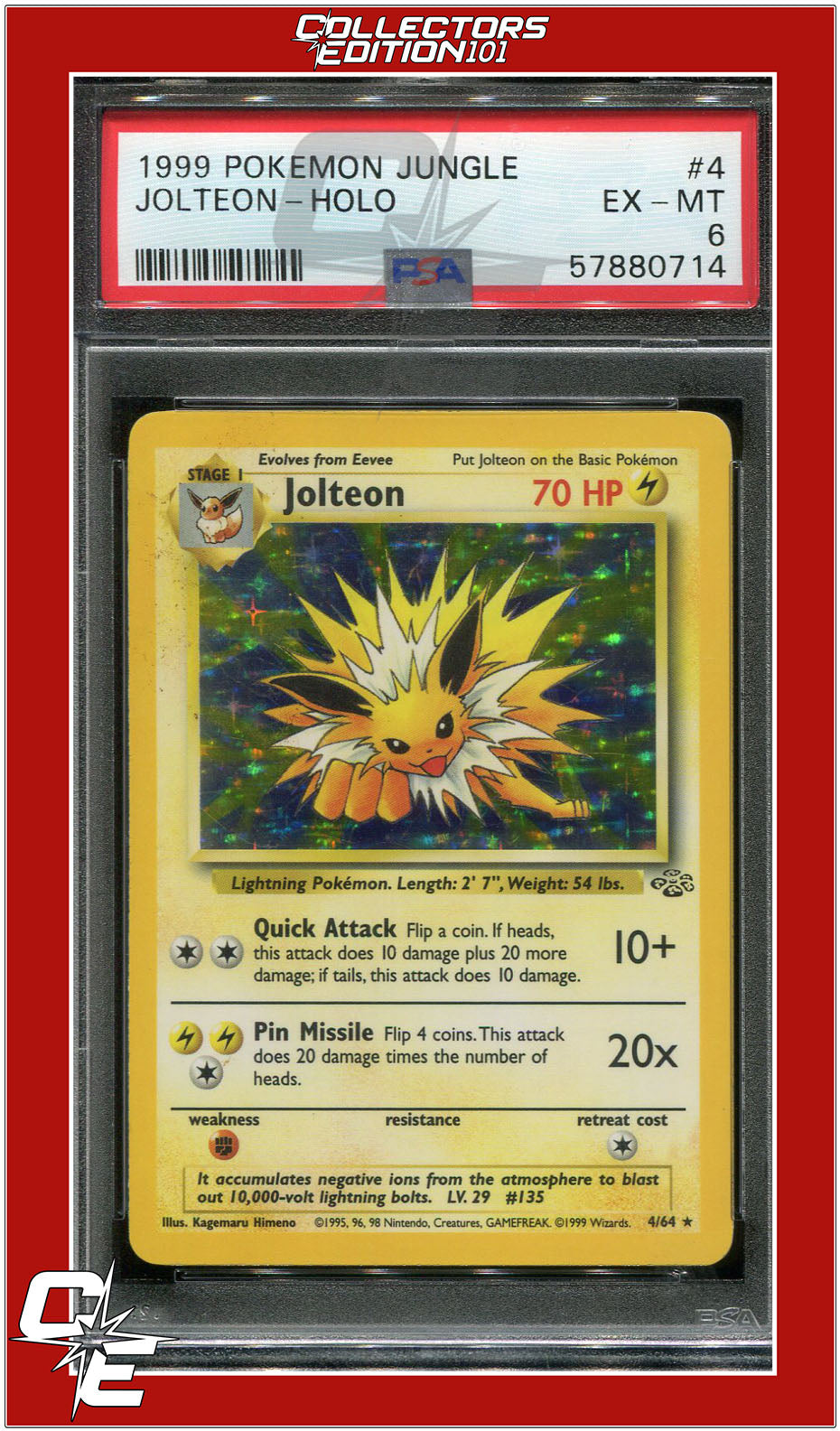 Jungle 4 Jolteon Holo PSA 6