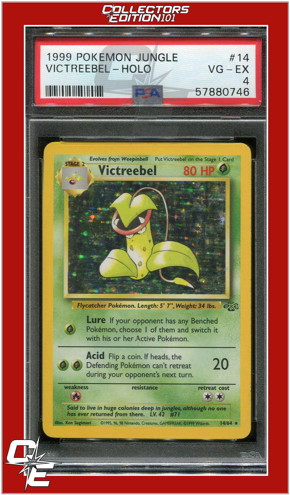 Jungle 14 Victreebel Holo PSA 4