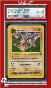 Fossil 1 Aerodactyl Holo PSA 8