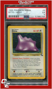 Fossil 3 Ditto Holo PSA 5