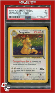 Fossil 4 Dragonite Holo PSA 3