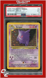 Fossil 5 Gengar Holo PSA 3