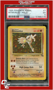 Fossil 7 Hitmonlee Holo PSA 5